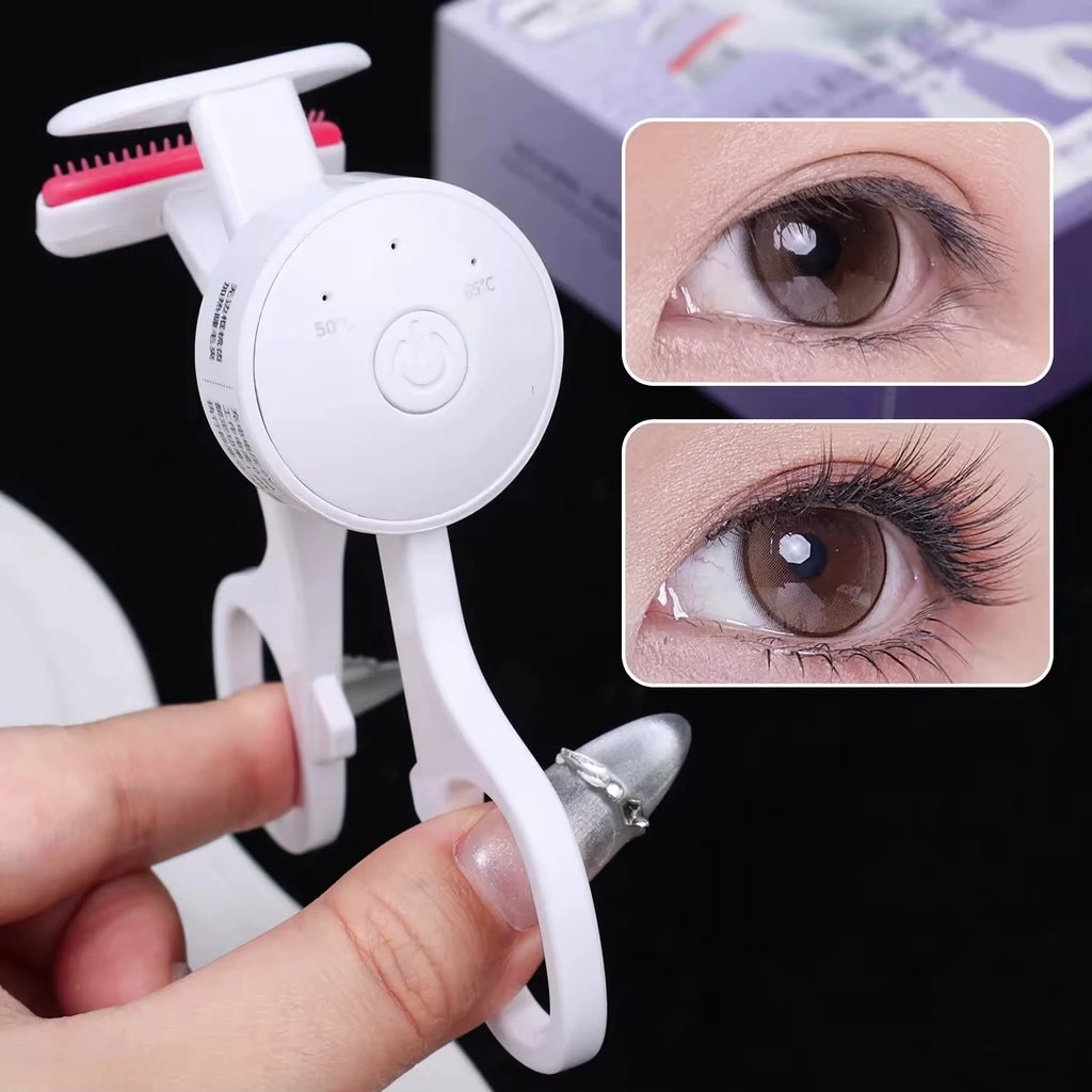 Portable Digital USB Power Heating Eyelash Curler Multi-Functional Long-Lasting Personal Care Appliance for Home Car Hotel Use