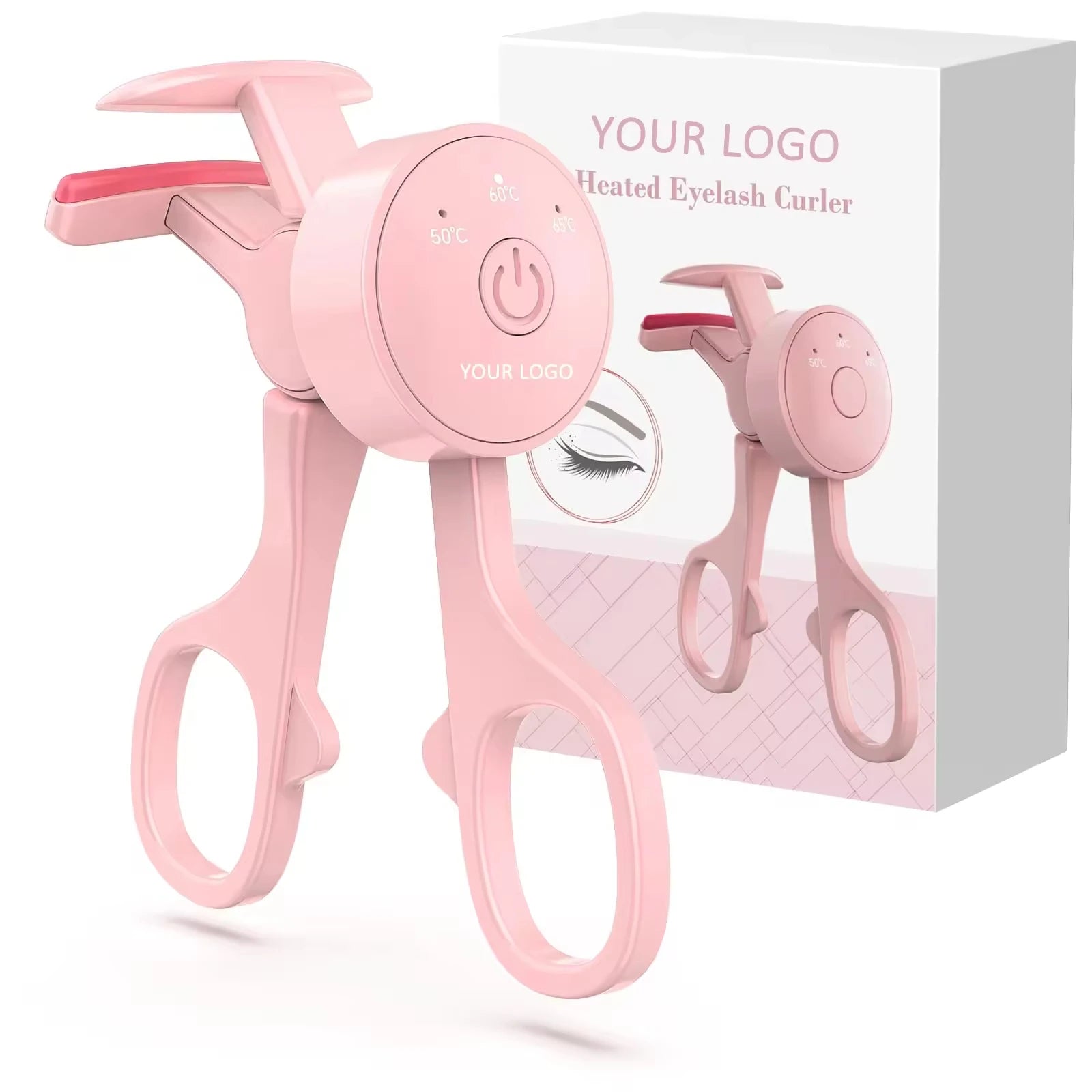 Portable Digital USB Power Heating Eyelash Curler Multi-Functional Long-Lasting Personal Care Appliance for Home Car Hotel Use