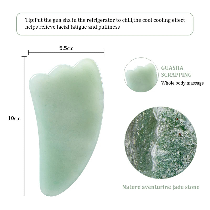 Rose Quartz Gua Sha Facial Sculpting Set — Depuff, Lift & Contour