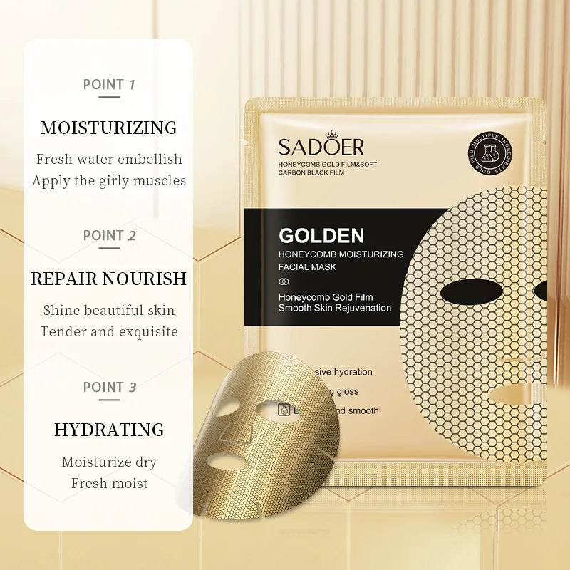 SADOER 24K Gold Moisturizing Facial Masks Set