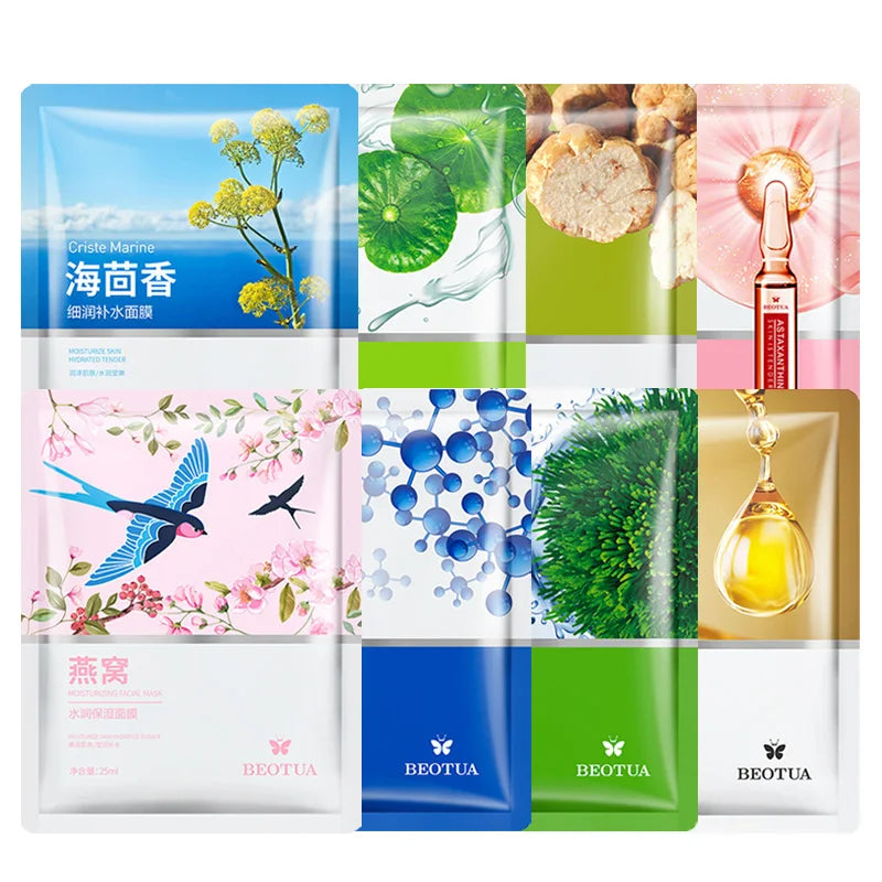 Natural Plant Face Masks Set