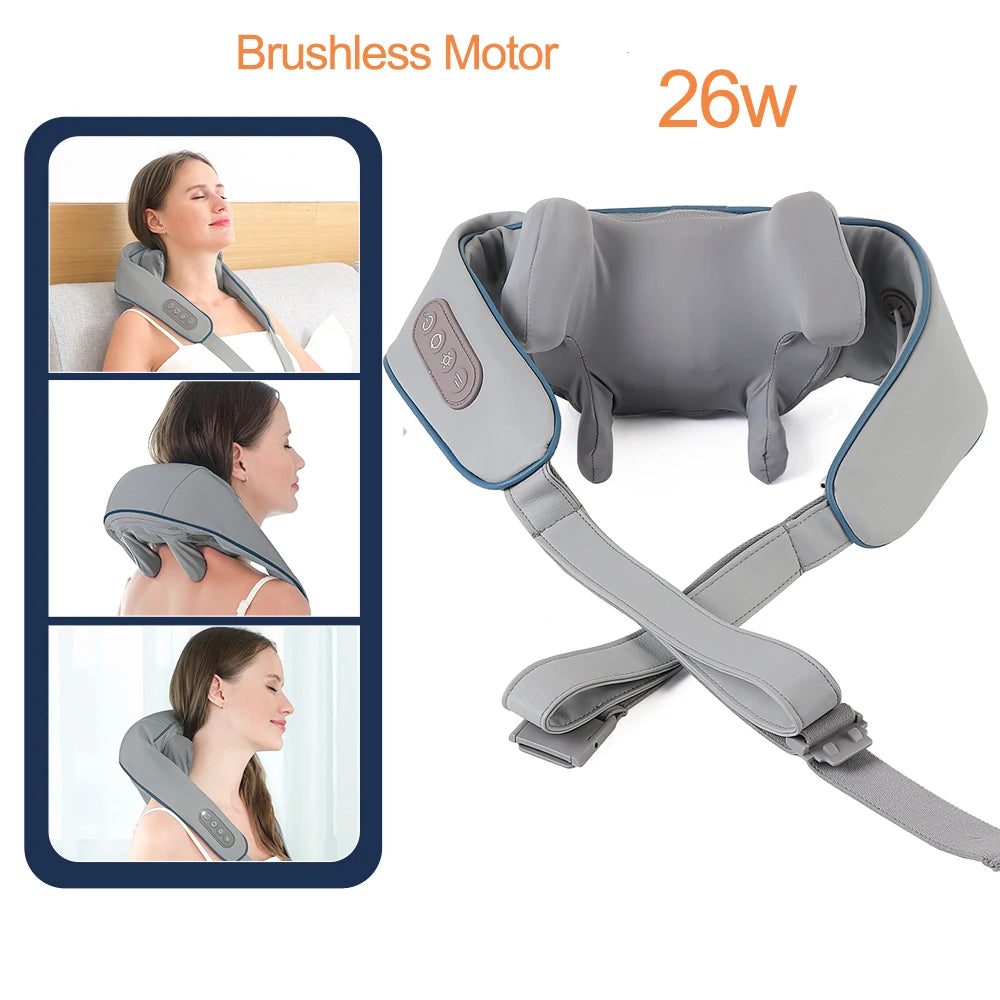 Wireless Neck And Shoulder Massager Kneading Massage Shawl Trapezius Massager Shoulder Back masajeador