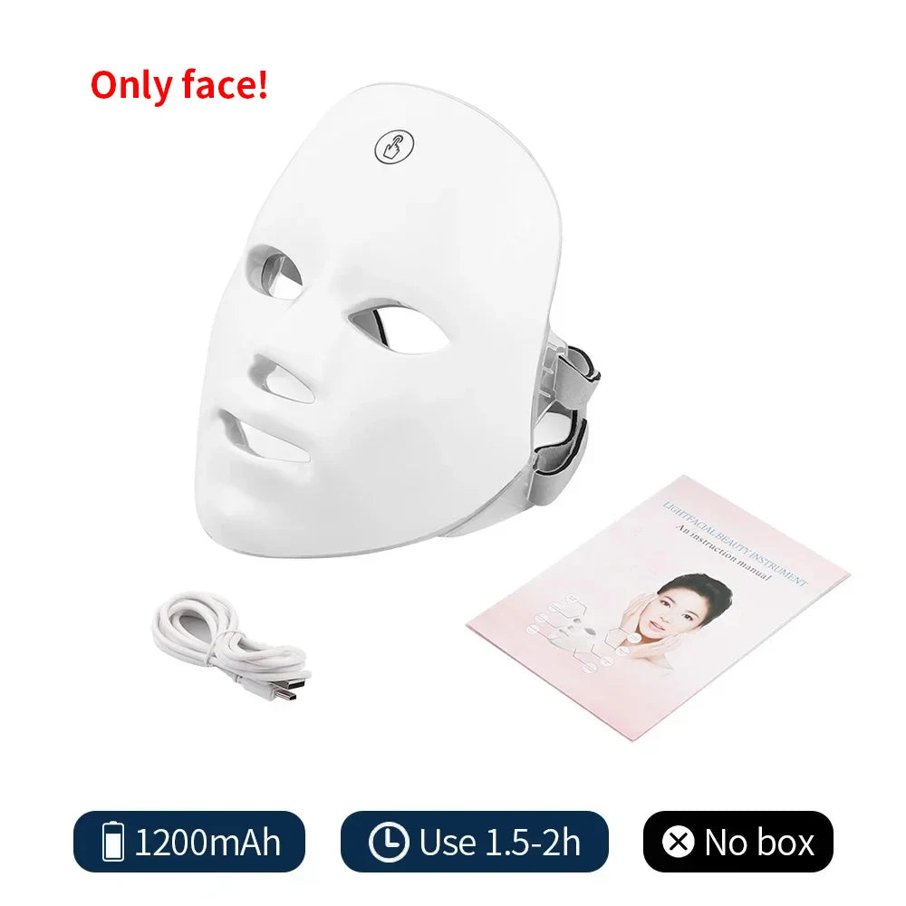 7 Colors LED Light Therapy Face Mask — Glow, Anti-Aging & Acne
