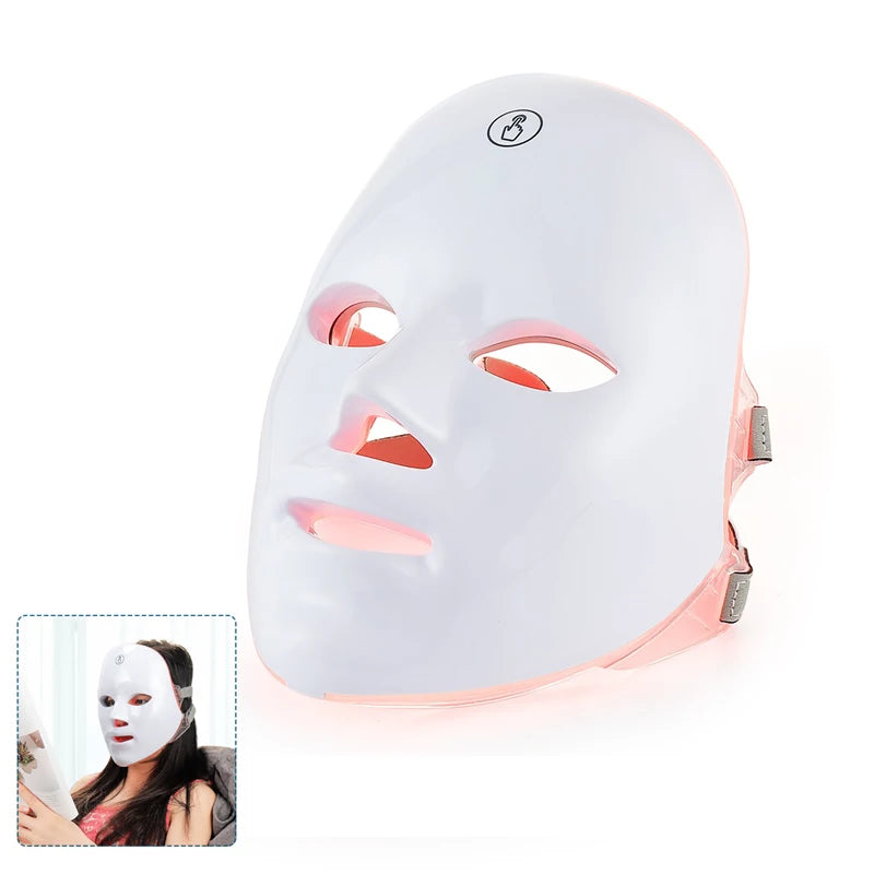 7 Colors LED Light Therapy Face Mask — Glow, Anti-Aging & Acne