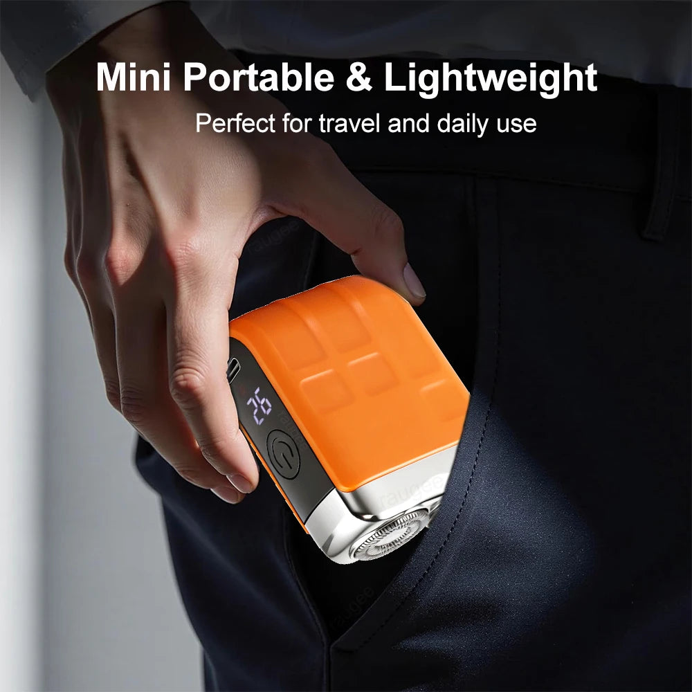 Electric Shaver Man Mini Electric Razor for Men Portable Men's Shaving Machine Rechargeable Men Beard Trimmer Dual Blade Razor