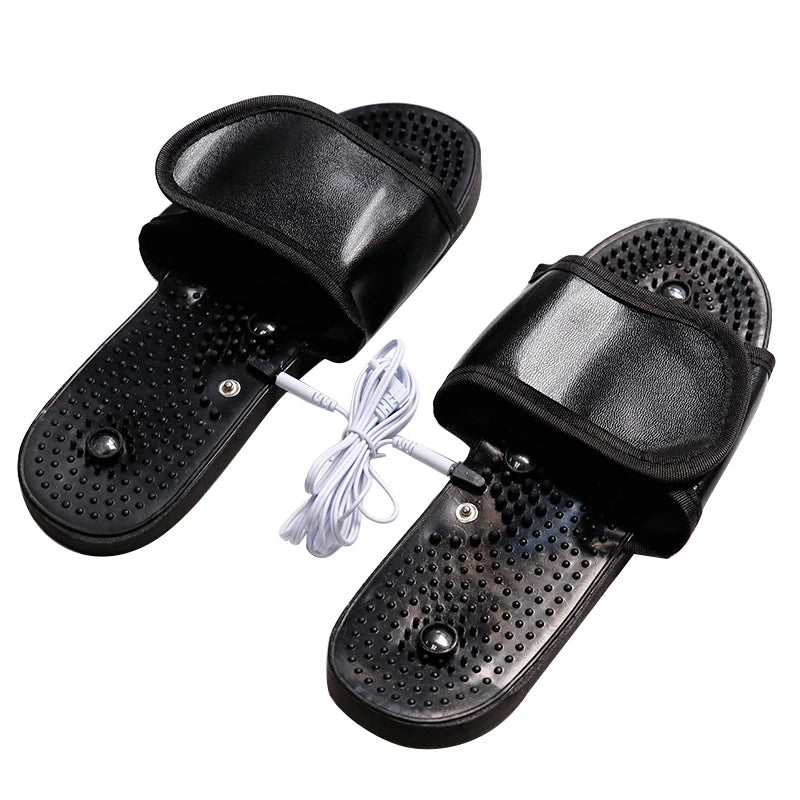 Electric Tens Therapy Massager Slippers For EMS Pulse Physiotherapy Stimulator Magnet Foot Pain Relief Blood Circulation Machine