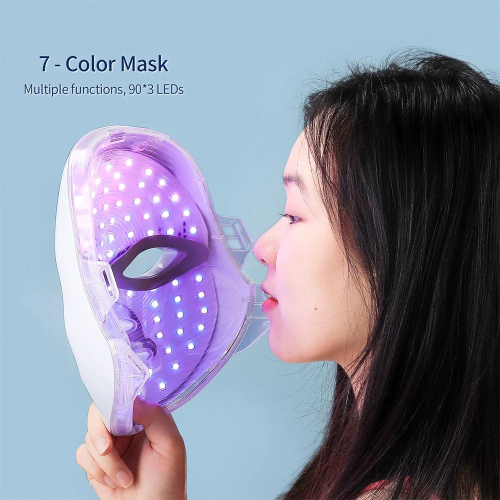 7 Colors LED Light Therapy Face Mask — Glow, Anti-Aging & Acne