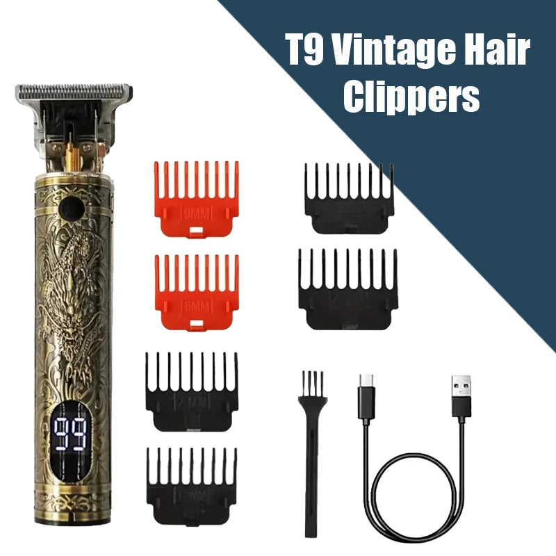 Portable Hairdressing Clipper USB Fast Charging Approaching Zero Gapped Cutting Shaver Man Electric Grooming Kit
