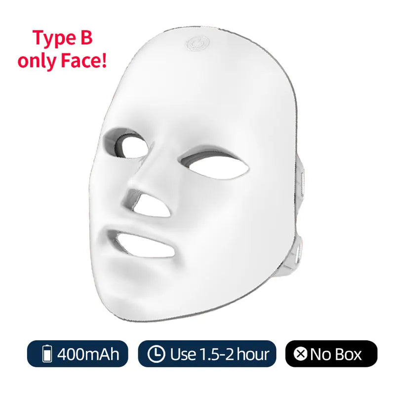 7 Colors LED Light Therapy Face Mask — Glow, Anti-Aging & Acne