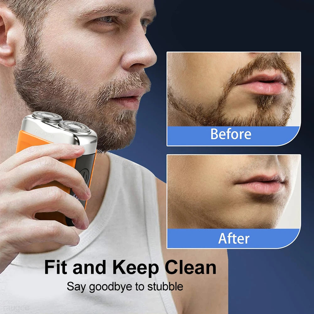Electric Shaver Man Mini Electric Razor for Men Portable Men's Shaving Machine Rechargeable Men Beard Trimmer Dual Blade Razor