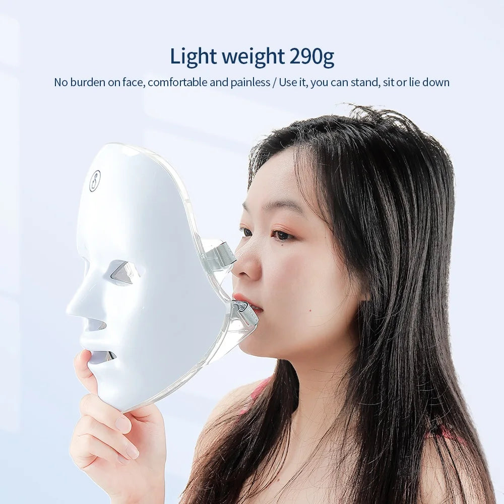 7 Colors LED Light Therapy Face Mask — Glow, Anti-Aging & Acne